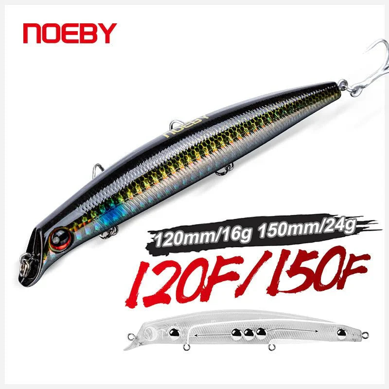 Isca Artificial Grande Sub-Superfície NOEBY Sasuke Lipless Minnow