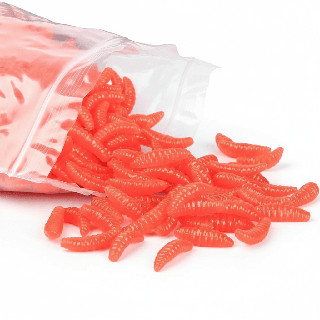 Isca Artificial Soft Minhocas Grubs Kit 50 Peças