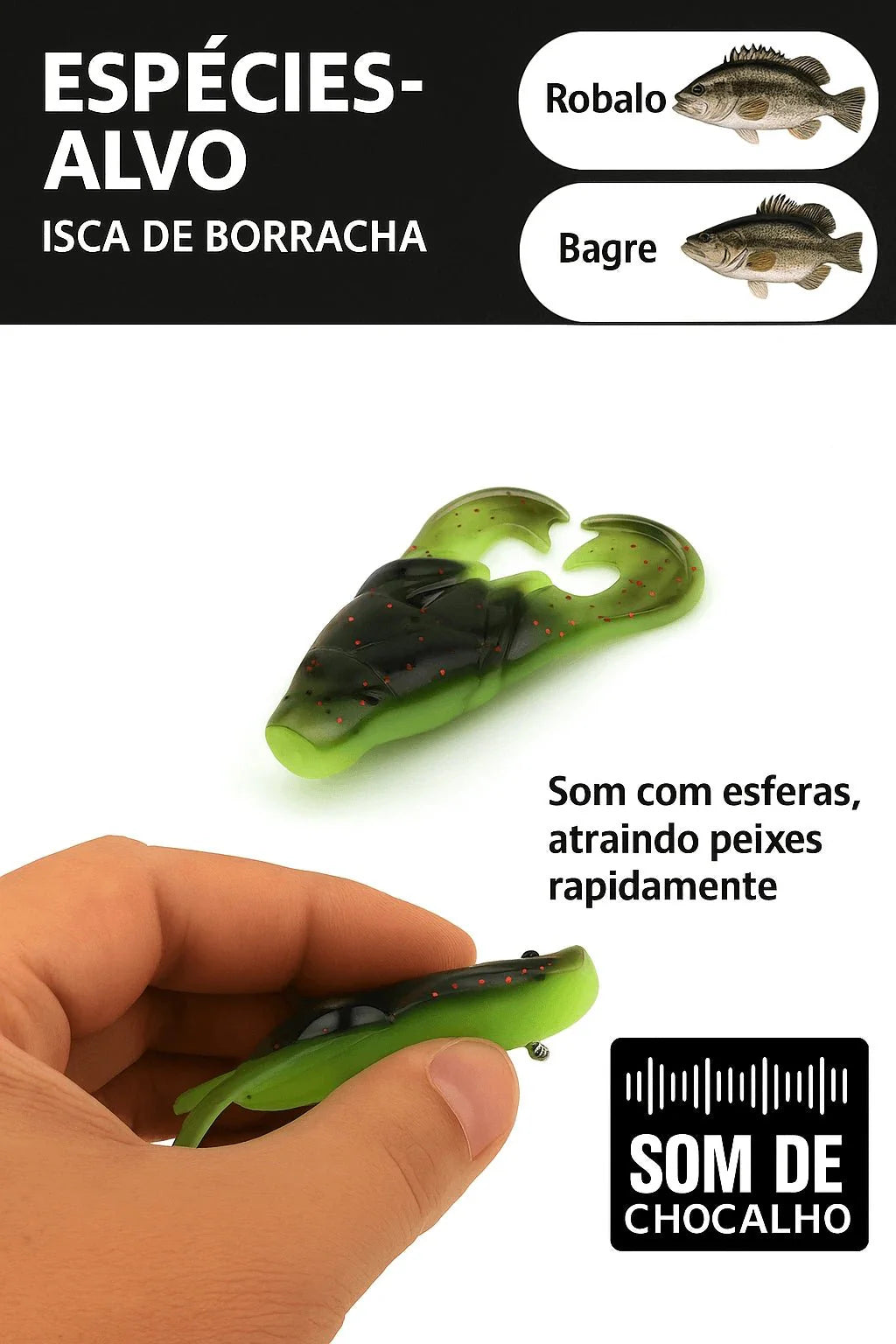 Isca Artificial Soft TPE Frog Sound Takedo